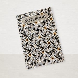 Dots batik design lined notebook